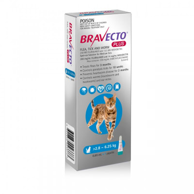 Bravecto Plus Para Gato 2,8 a 6,25 kg