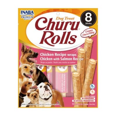 Churu Rolls Dog Chicken with Salmon 8 sticks 96 gr
