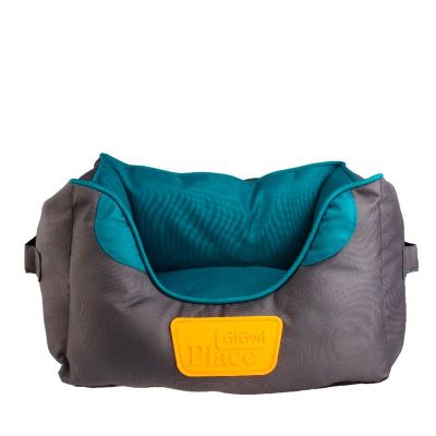 Cama Para Perro Gris/verde Gigwi Place Cuadrada 