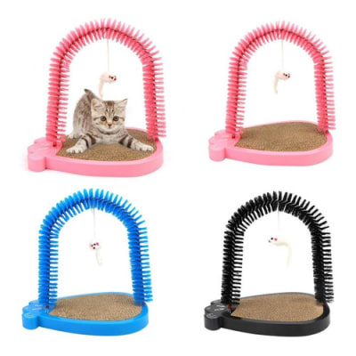 Rascador con aro masajeador para gato