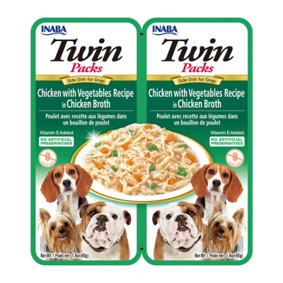 Twin Packs Chicken With Vegetables 40 gr cada uno