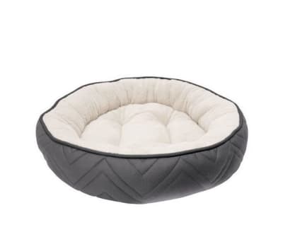 Cama Redonda Gris / Blanco 56 cm