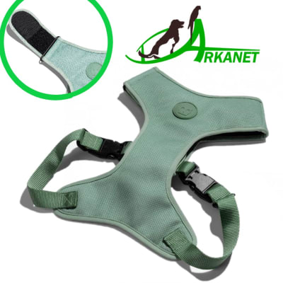 Zee.Dog Solids Army Green adjustable Air Mesh Harness