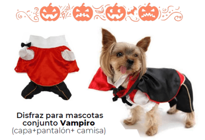Marben Pets Disfraz Vampiro (Capa + Pantalón + Camisa)