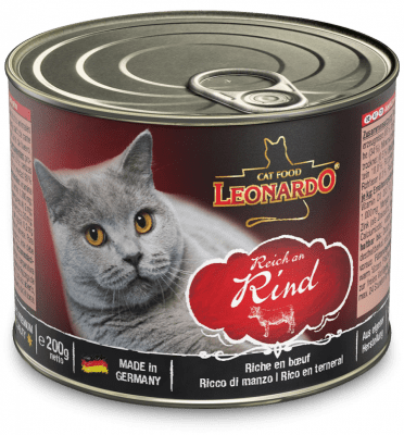 Leonardo Rind Lata Ternera Para Gato