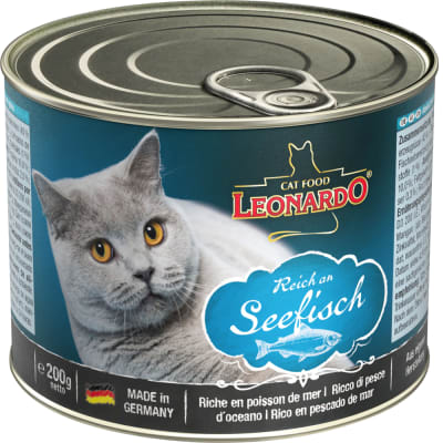 Alimento húmedo Leonardo Seefisch Para Gato sabor pescado 200 gr