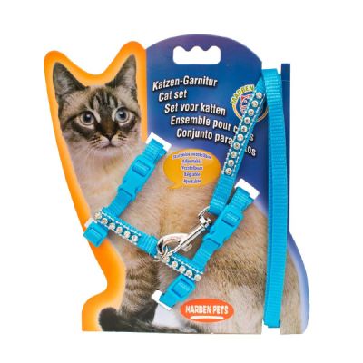 Arnes para gato ajustable con brillos Marben Pets 