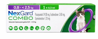 NexGard Combo Solución Tópica Para Gatos 0,8 a 2,5 Kg