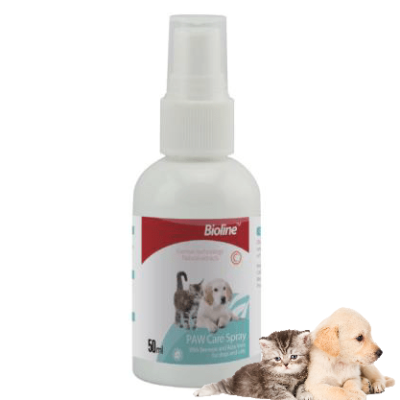 spray para el cuidado de las patitas para perros y gatos