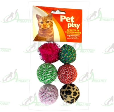 Set 6 Pelotitas Para Gato Con Sonido