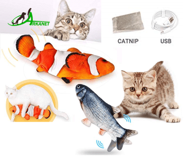 Peluche Pez  con Movimiento y Catnip Juguete para Gato (29 cm) (USB)