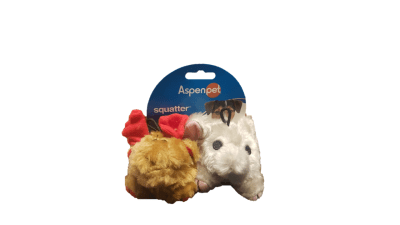 Aspenpet Small Dog  Puppy Elefante y Reno Juguete para Cachorro Pack de 2