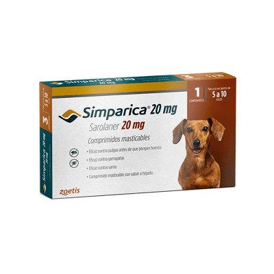 SIMPARICA 20 mg (5,1 - 10 kg) x 1 comp