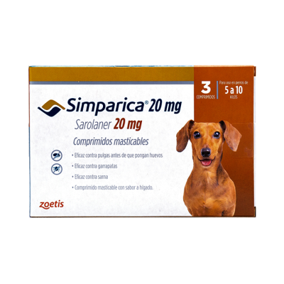 SIMPARICA 20 mg (5,1 - 10 kg) x 1 comp