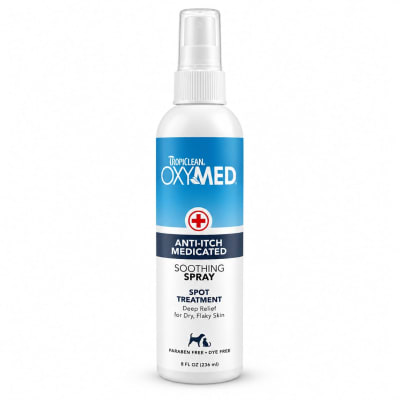 TropiClean OxyMed Spray Antipicazón para Piel Seca de Perros y Gatos 236 ml