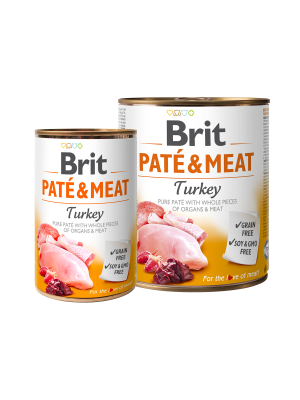 Brit Paté & Meat Turkey Alimento Humedo Para Perro