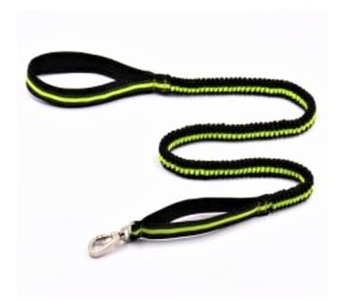 Traílla con resorte y doble mango (Mosquetón extra firme) 