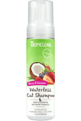 TropiClean Shampoo seco Para Gatos Waterless Deep Cleaning  Berry & Coconut 220 ml