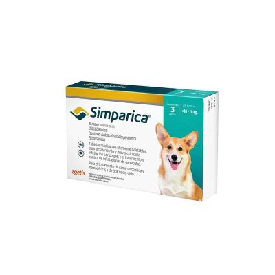 SIMPARICA 40 mg (10,1 - 20 kg) 