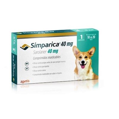 SIMPARICA 40 mg (10,1 - 20 kg) 