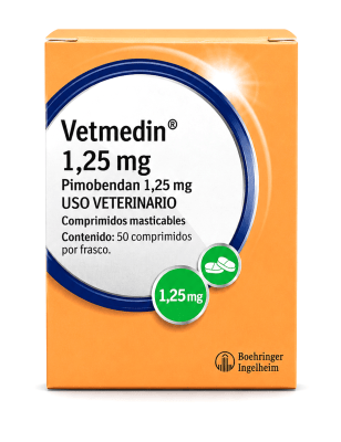 Vetmedin 1,25 mg Pimobendan para Perros 50 Comprimidos