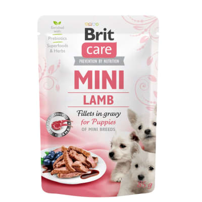 Brit Care Pouch Mini Puppy Lamb Fillets in Gravy For Puppies 85 G Brit Care Pouch Mini Puppy Lamb Fillets in Gravy For Puppies 85 G