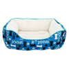 Cama Para Perro Rectangular Woof Azul Dreamwell  1