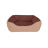 Cama  Para Perro Rectangular Beige/Cafe Dreamwell  1