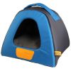 Cama Iglú Para Perro y Gato Gigwi Place L Gris/Azul1