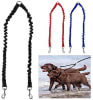 Trailla o correa acopladora o doble elasticada de nylon (negro, rojo, azul)1