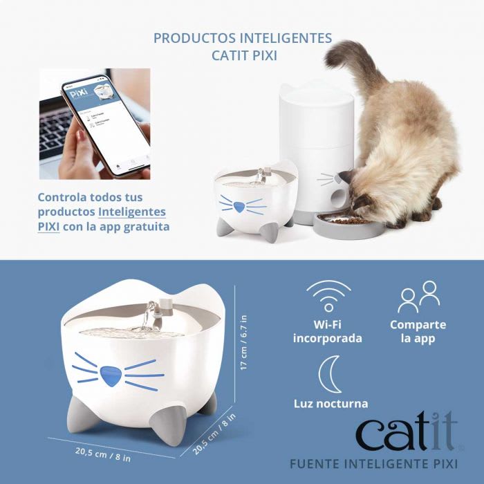 Catit Pixi Fuente Bebedera Smart Para Gato Farmacia Veterinaria