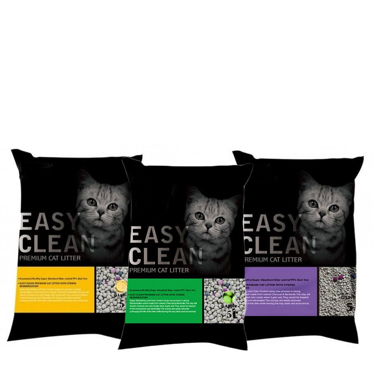 Arena Sanitaria Easy Clean Premium Cat Litter 4kg Aroma Limón