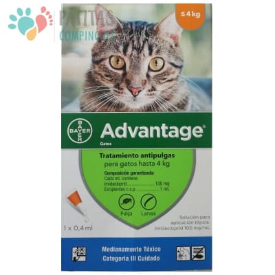 Advantage Pipeta Gato 4 kg.