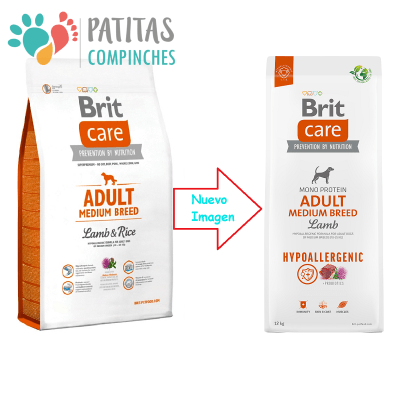 Brit Dog Lamb Adult Medium 12k.