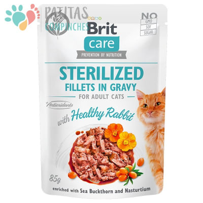 Brit Cat Pouch Sterilized Rabbit 85g.