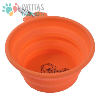 Plato Portátil Silicona Simple | Naranjo