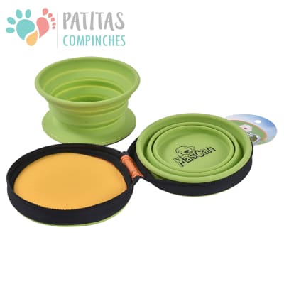 Plato Portátil Silicona Doble | Verde