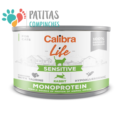 Calibra Cat Lata Sensitive Rabbit 200g.