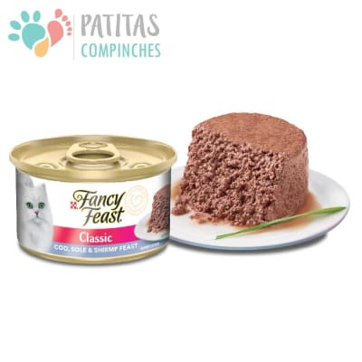 Fancy Feast Lata Mousse-Pescado&Camaron