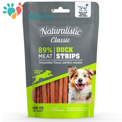Naturalistic Dog Snack Duck 100g.
