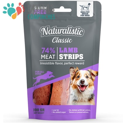 Naturalistic Dog Snack Lamb 100g.