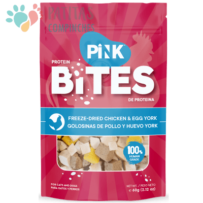 Pink Bites Liofilizado 60g. | Pollo-Huevo