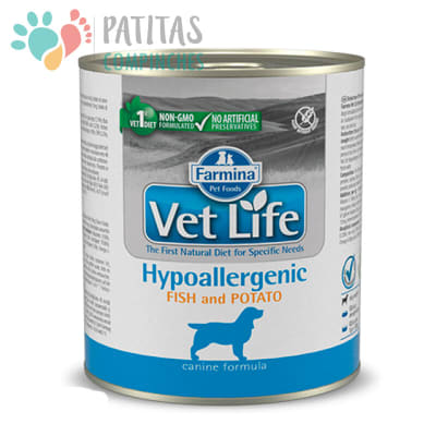VetLife Dog Lata Hypoallergenic Fish 300g.