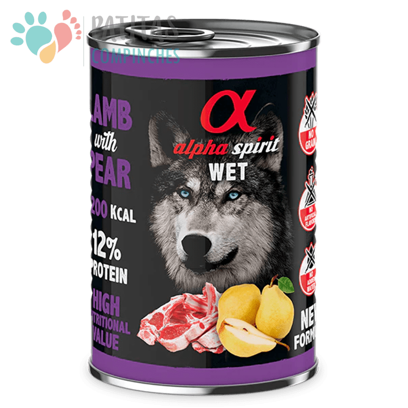 Alpha Spirit Dog Lata 400g. | Cordero-Pera1