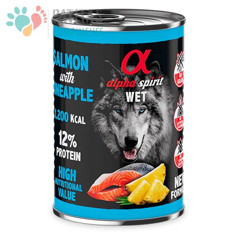 Alpha Spirit Dog Lata 400g. | Salmón-Piña1