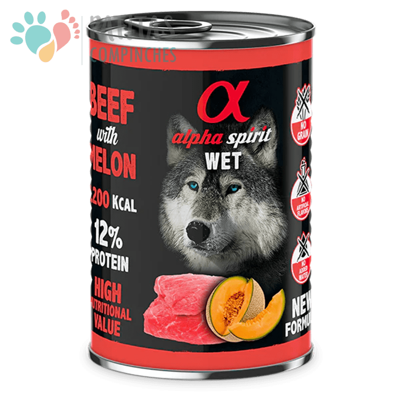 Alpha Spirit Dog Lata 400g. | Ternera-Melón1