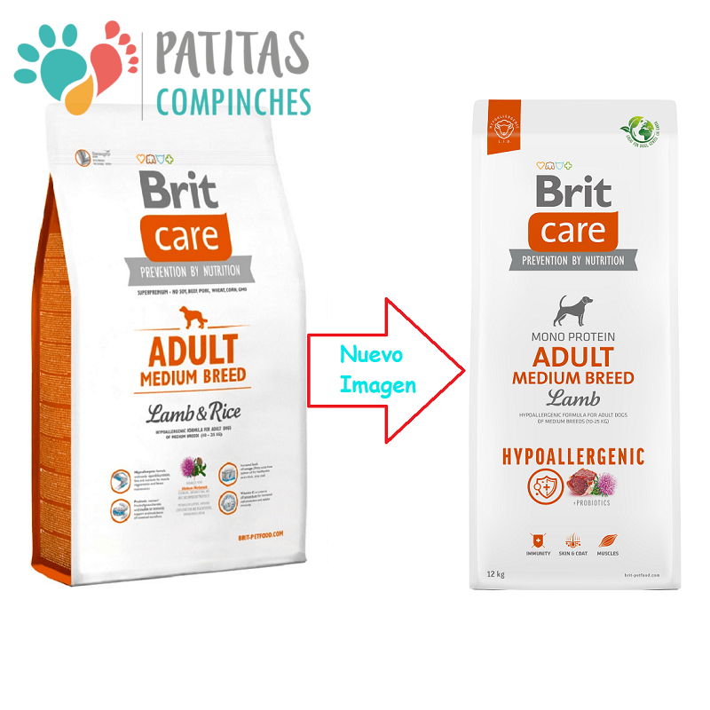 Brit Dog Lamb Adult Medium 12k.1