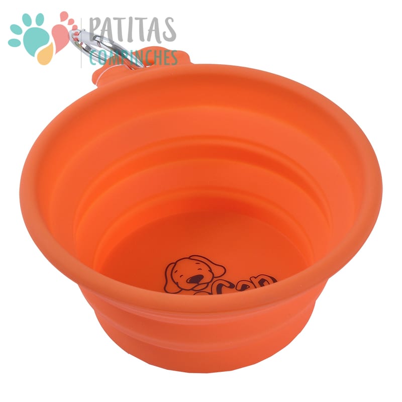 Plato Portátil Silicona Simple | Naranjo1