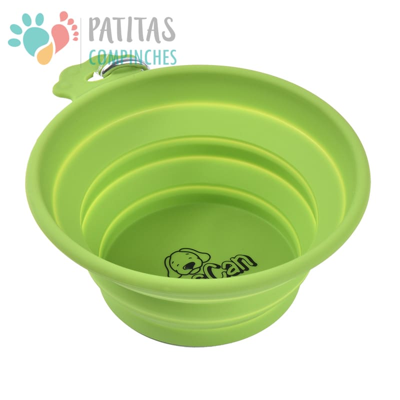 Plato Portátil Silicona Simple | Verde1