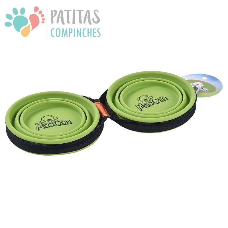 Plato Portátil Silicona Doble | Verde2